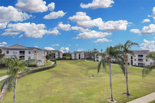 view of community with a lawn