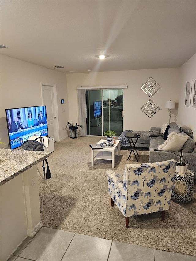 view of carpeted living room