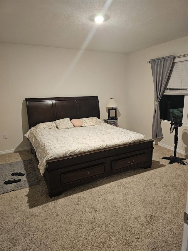 bedroom with carpet