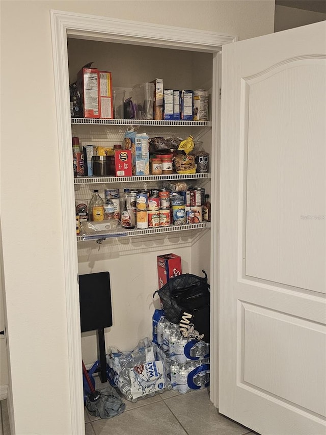 view of pantry