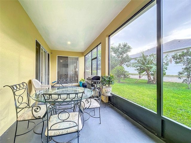 view of sunroom / solarium