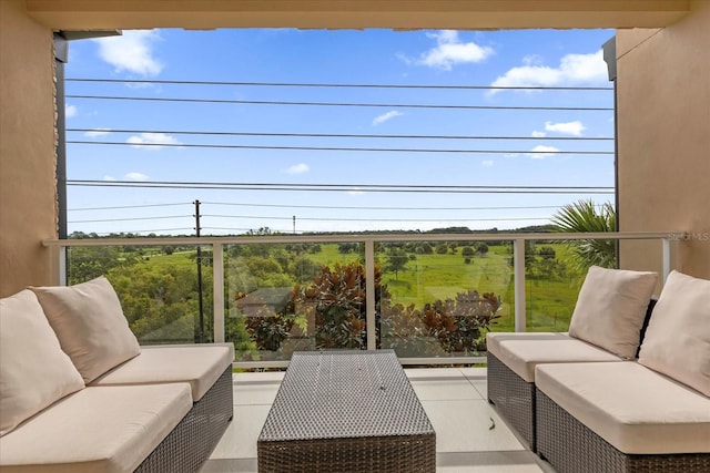 exterior space with outdoor lounge area