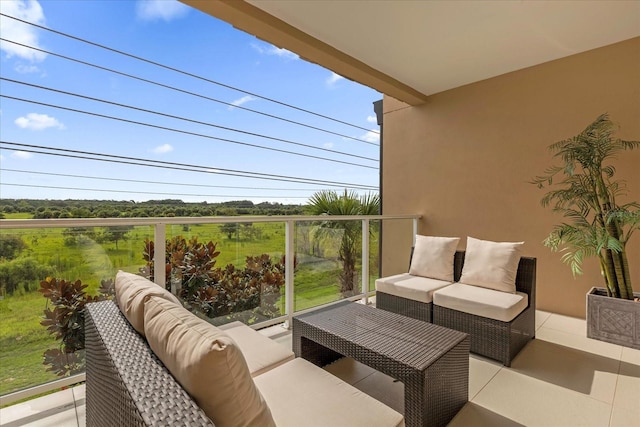 balcony featuring outdoor lounge area