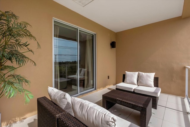 view of patio featuring an outdoor living space