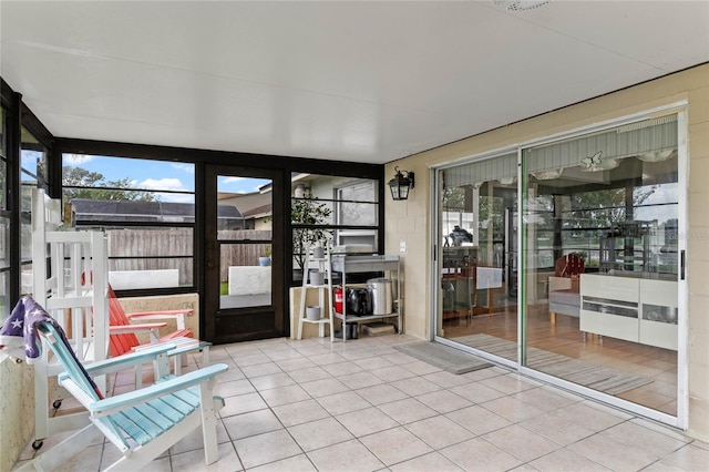 view of sunroom