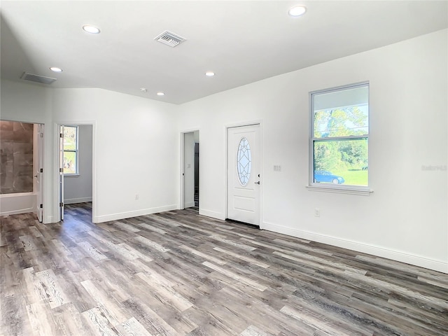 foyer entrance featuring light hardwood / wood-style flooring