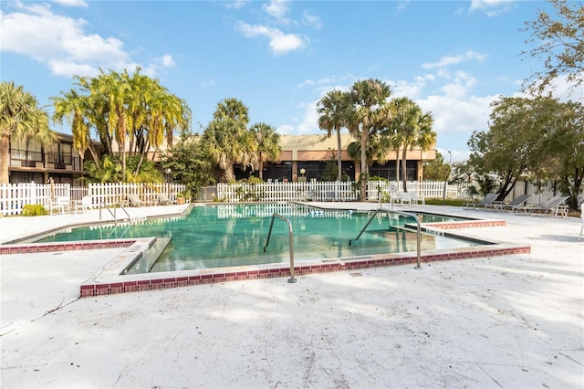 view of pool featuring a patio area