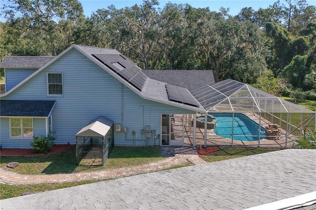 exterior space featuring a patio and a lanai