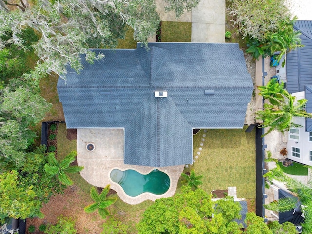 245 W George Ave, Maitland, FL 32751 - view from above of property with a pool
