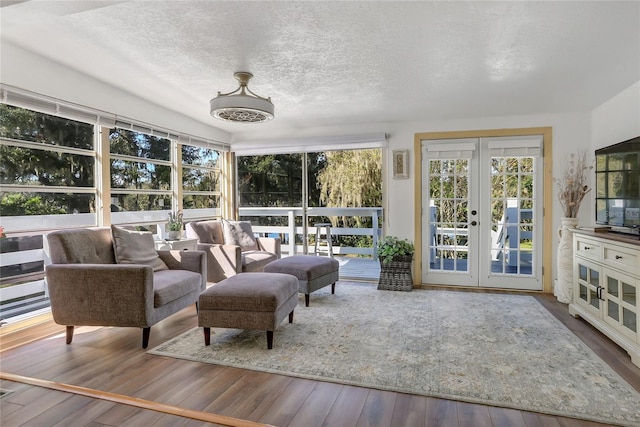 sunroom with french doors