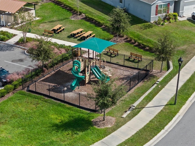 view of play area