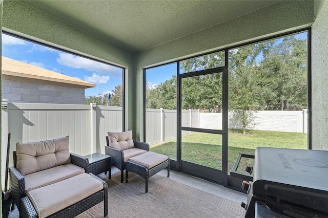 view of sunroom / solarium