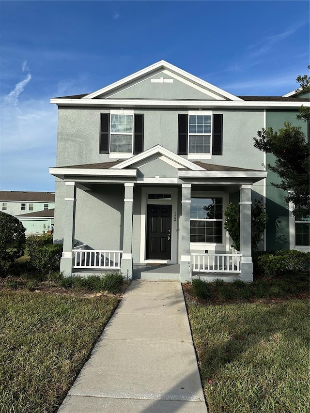 view of front facade with covered porch