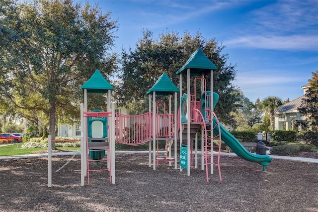 view of community jungle gym