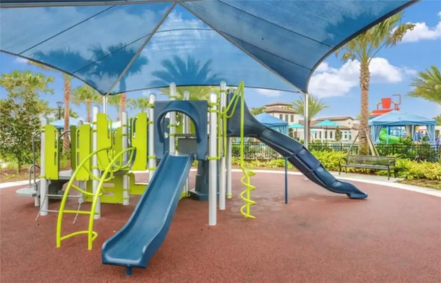 view of jungle gym