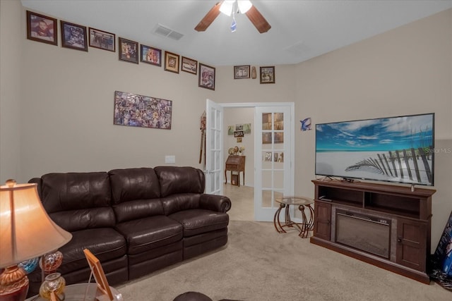 4001 Scarlet Branch Rd, Orlando, FL 32824 - living room featuring carpet floors and a ceiling fan