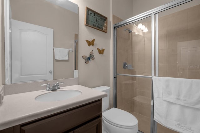 4001 Scarlet Branch Rd, Orlando, FL 32824 - full bath featuring toilet, a stall shower, and vanity