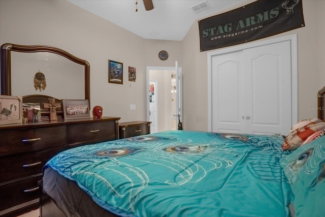 4001 Scarlet Branch Rd, Orlando, FL 32824 - bedroom with a ceiling fan and a closet