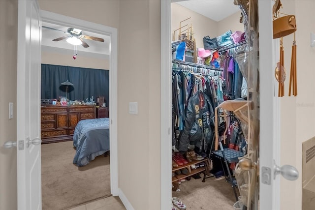 4001 Scarlet Branch Rd, Orlando, FL 32824 - spacious closet featuring carpet and a ceiling fan