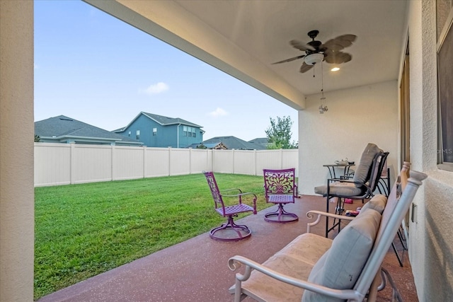 4001 Scarlet Branch Rd, Orlando, FL 32824 - view of patio featuring a ceiling fan