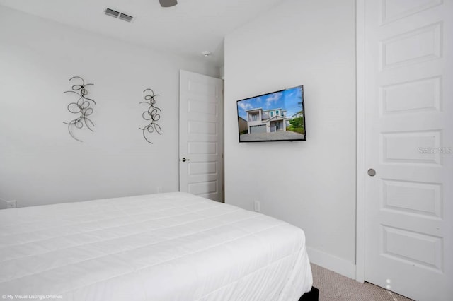 view of carpeted bedroom