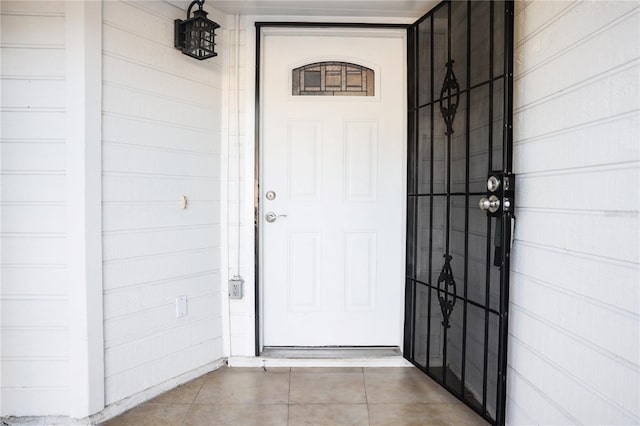 view of doorway to property