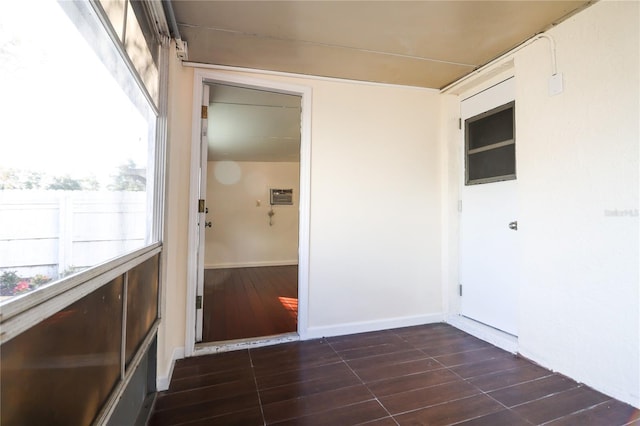 interior space featuring dark wood-type flooring