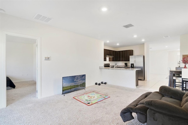 view of carpeted living room