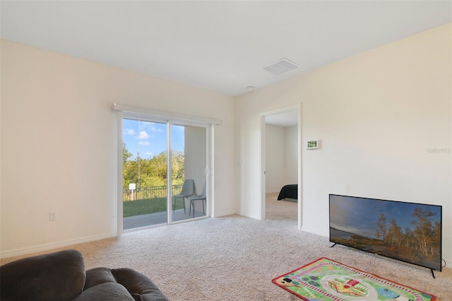 view of carpeted living room