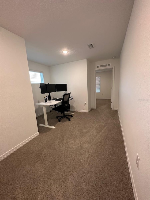 office space featuring carpet