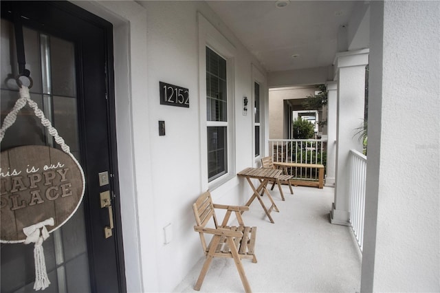 balcony with a porch