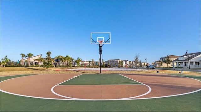 view of basketball court