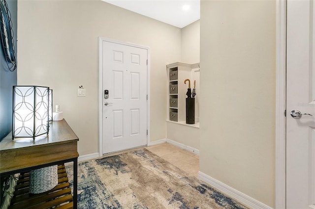 view of tiled entrance foyer