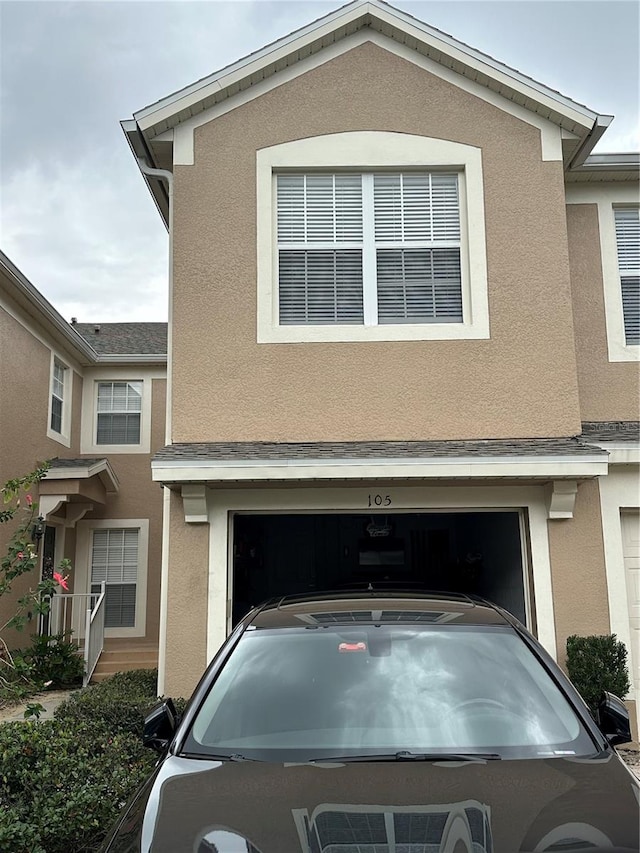 view of home's exterior with a garage