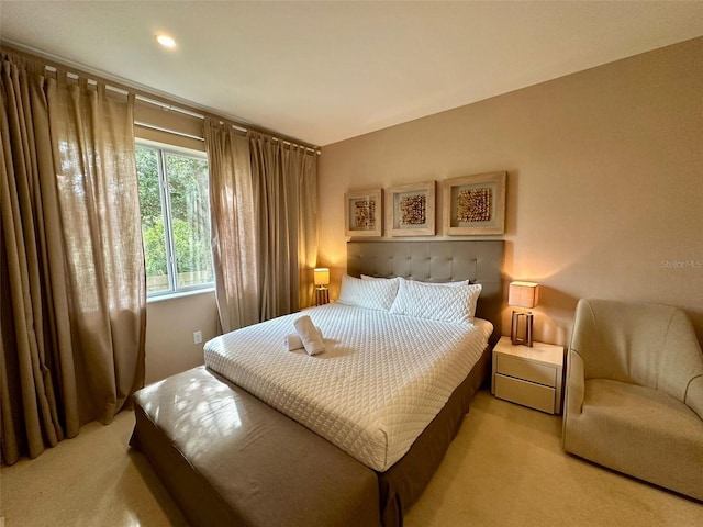 view of carpeted bedroom