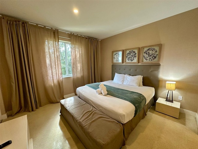 view of carpeted bedroom