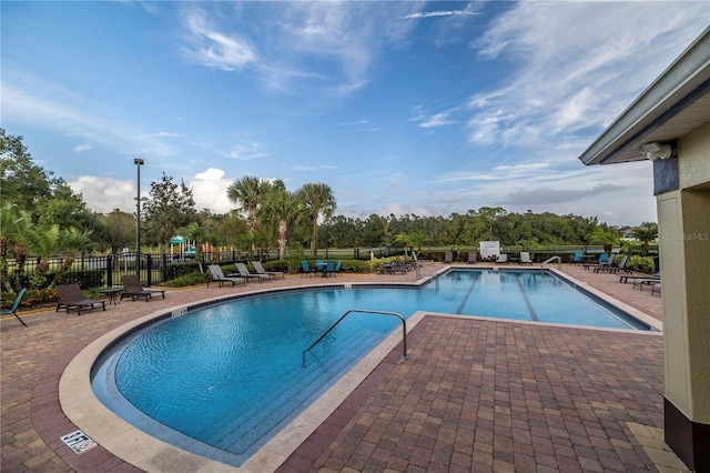 view of pool with a patio area