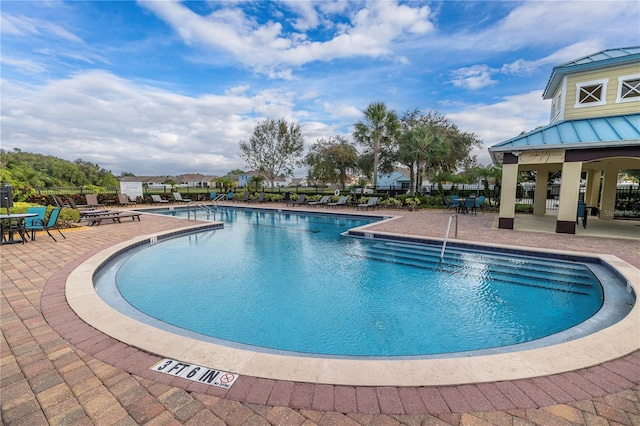 view of pool with a patio