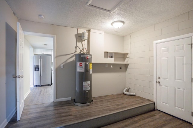 interior space featuring electric water heater