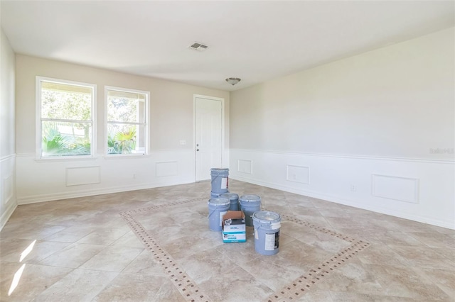 view of tiled spare room