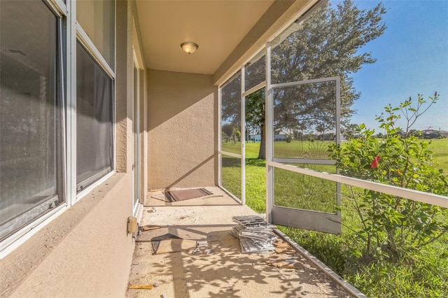 view of sunroom