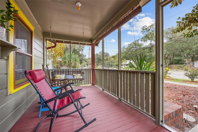 view of sunroom