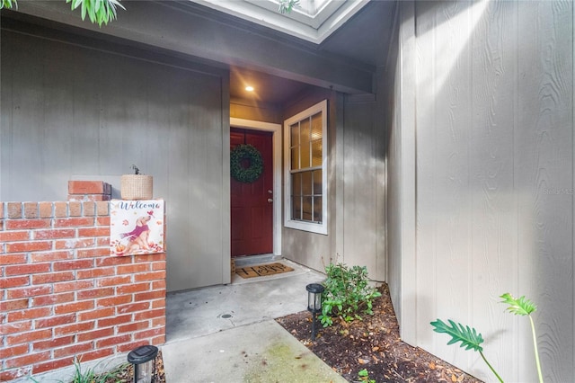 view of doorway to property