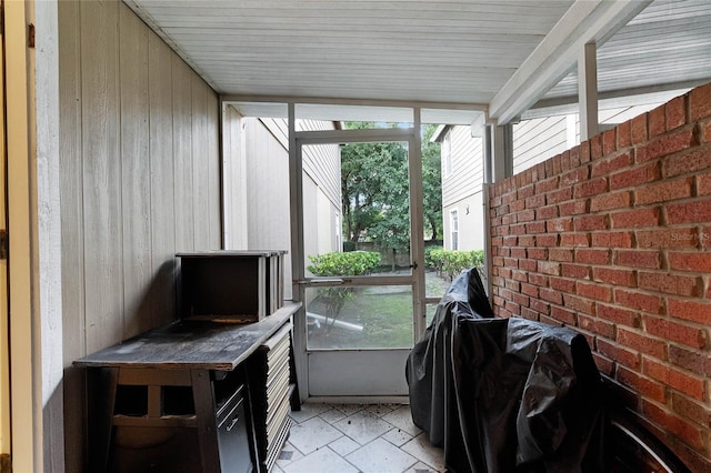 view of sunroom