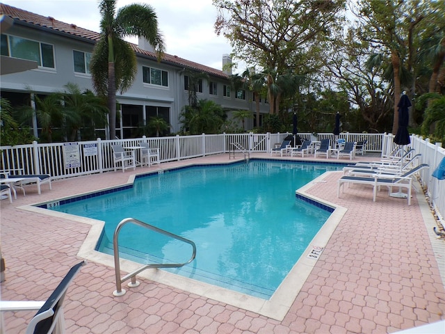 view of pool with a patio area