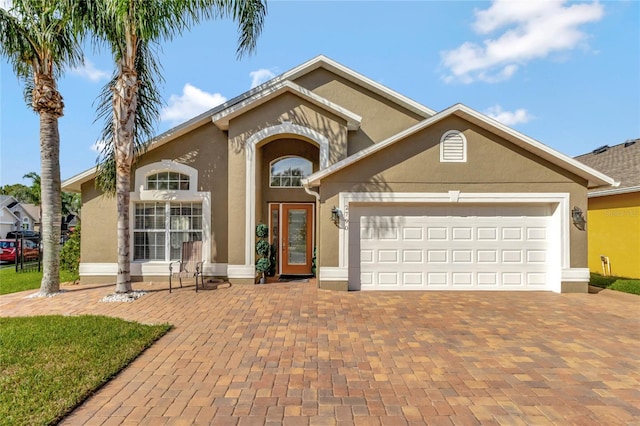 view of front of home featuring a garage