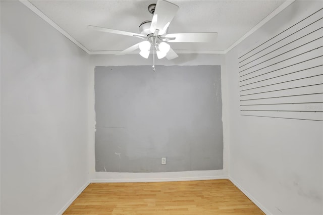 1053 E Hancock Dr, Deltona, FL 32725 - unfurnished room featuring ceiling fan, light wood-style floors, and ornamental molding