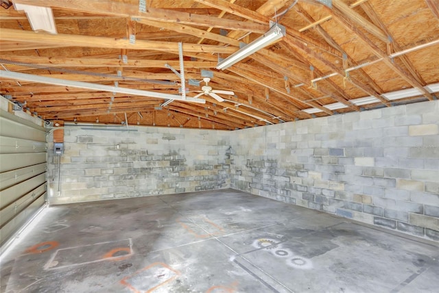 1053 E Hancock Dr, Deltona, FL 32725 - garage featuring concrete block wall