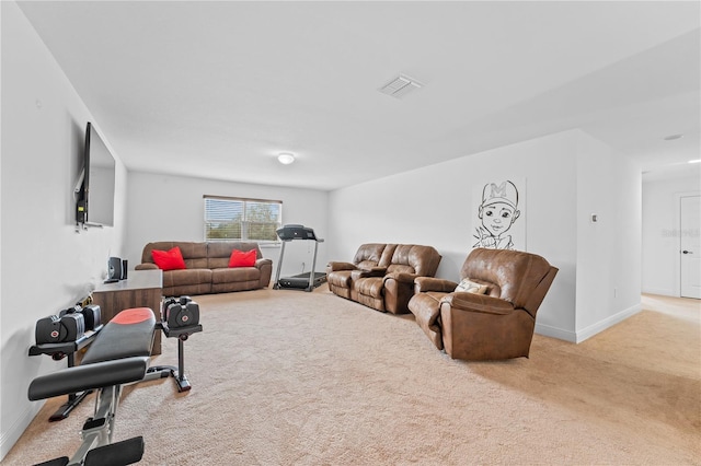 view of carpeted living room