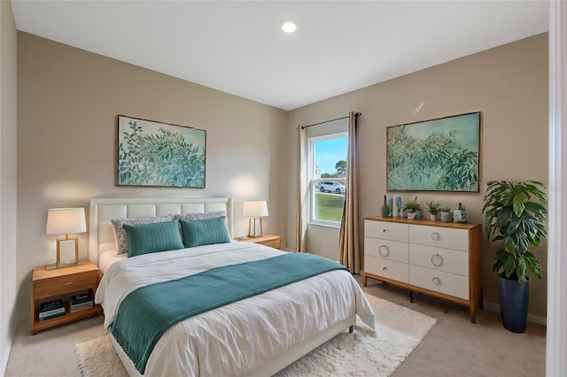 view of carpeted bedroom